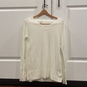 cream V-NECK sweater